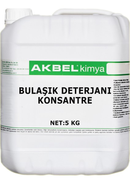 Bulaşık Deterjanı Konsantre Elde Yıkama 5 kg