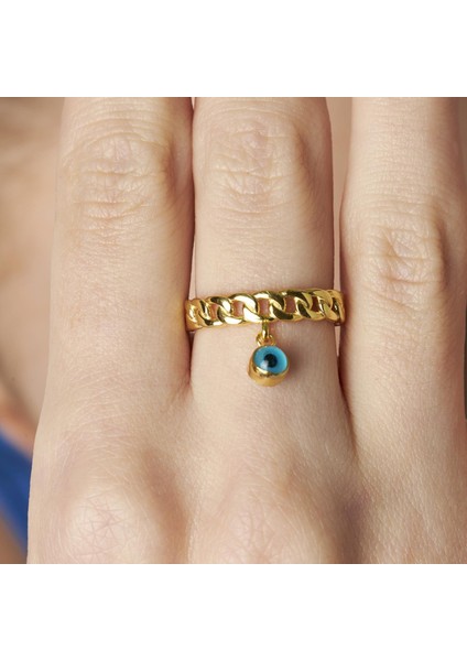 Nazar Detaylı Zincir Model Yüzük modelleri