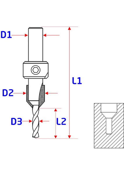 TH14532 HV3000 Havşa Matkap Ucu 3 mm modelleri