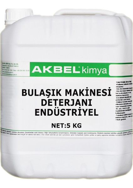 Akbel Bulaşık Makinesi Deterjanı Endüstriyel 5 KG