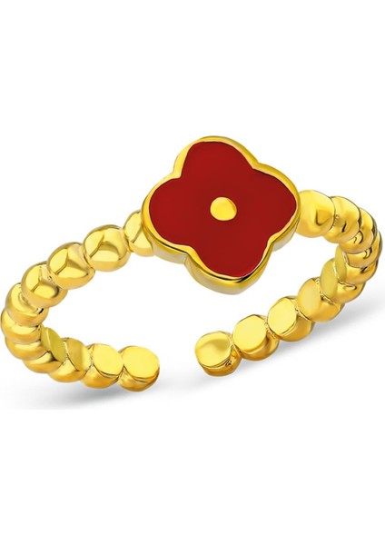 Kırmızı Yonca Kolye