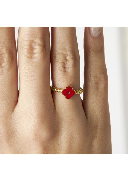 Kırmızı Yonca Kolye modelleri