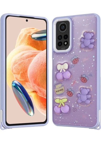 Redmi Note 12 Pro 4g Kılıf Figürlü ve Ince Simli Şık Mellila Premium Kapak
