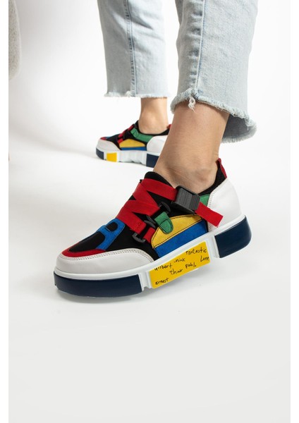 Kadın Renkli Şık Tasarım Ortopedik Kadın Sneaker