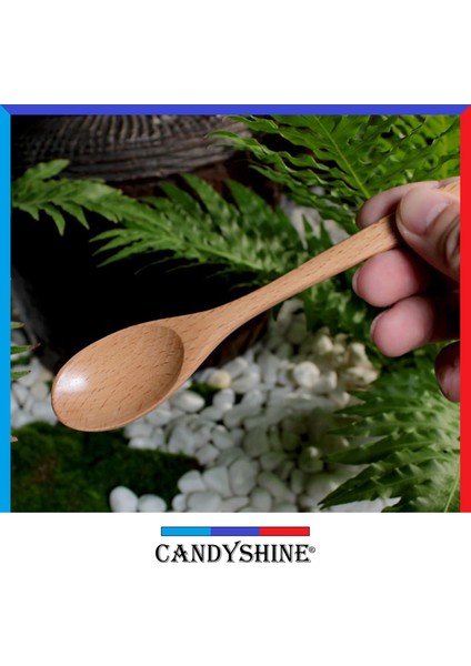 Candy Shine Ahşap Servis & Yemek Kaşığı Tahta Kaşık Naturel Kaşık