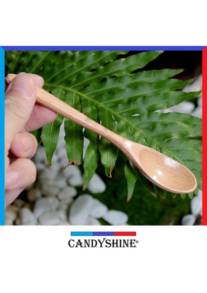 Candy Shine Ahşap Servis & Yemek Kaşığı Tahta Kaşık Naturel Kaşık