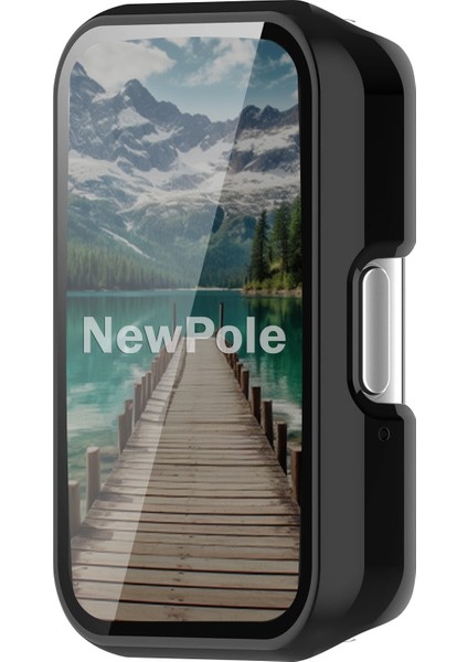 [galaxy Fit 3 ile Uyumlu] Newpole Galaxy Fit 3 Için Ekran Koruyucu Kırılmaz Cam ve Tam Kaplayan Watch Kasa Koruyucu Kılıf Yüksek Hassasiyetli Kılıf Samsung Galaxy Fit 3 ile Uyumlu