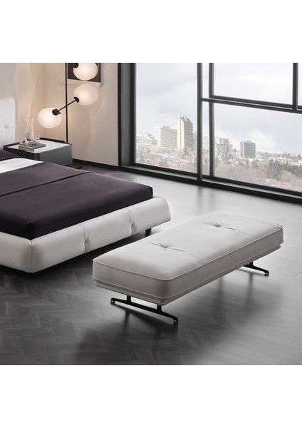 Lagos Ayakucu Puf - Beyaz