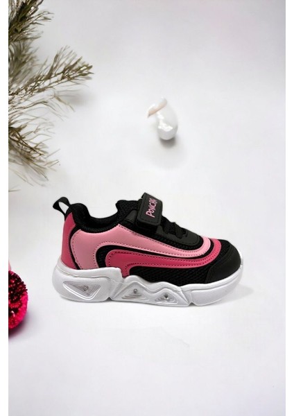 Memory Foam Çift Bant Işıklı Unisex Çocuk Spor Sneakers
