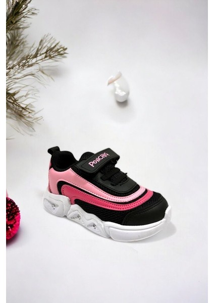 Memory Foam Çift Bant Işıklı Unisex Çocuk Spor Sneakers