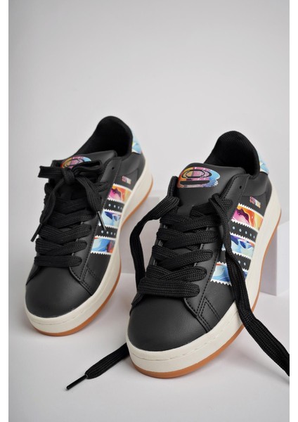 Flower Garantili Kadın Ortopedik Günlük Bağcıklı Yürüyüş Koşu Sneaker Spor Ayakkabı