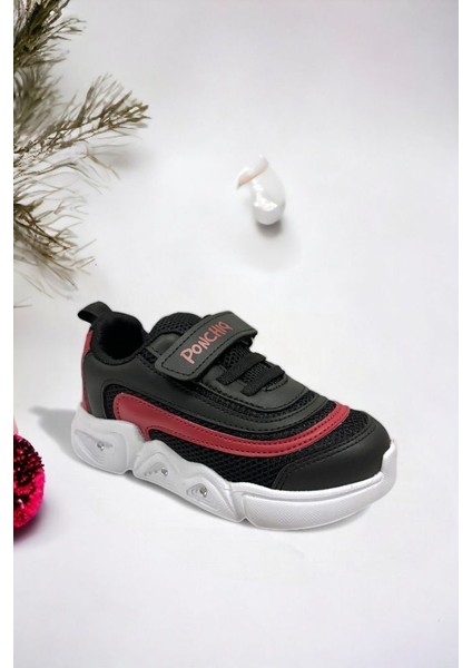 Memory Foam Çift Bant Işıklı Unisex Çocuk Spor Sneakers