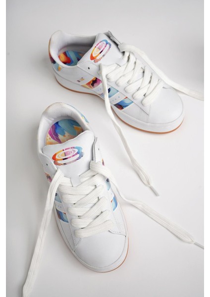 Flower Garantili Kadın Ortopedik Günlük Bağcıklı Yürüyüş Koşu Sneaker Spor Ayakkabı indirimleri