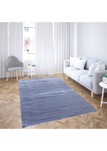 Delüx 9228 Açık Gri Yumuşak Dokulu Halı Salon Mutfak Kesme Yolluk Makine Halıs