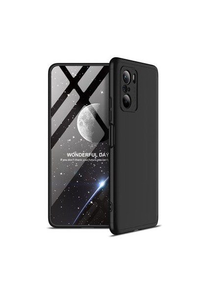 Poco F3 Kılıf 3 Parçalı Şık Patch Sert Silikon Kapak