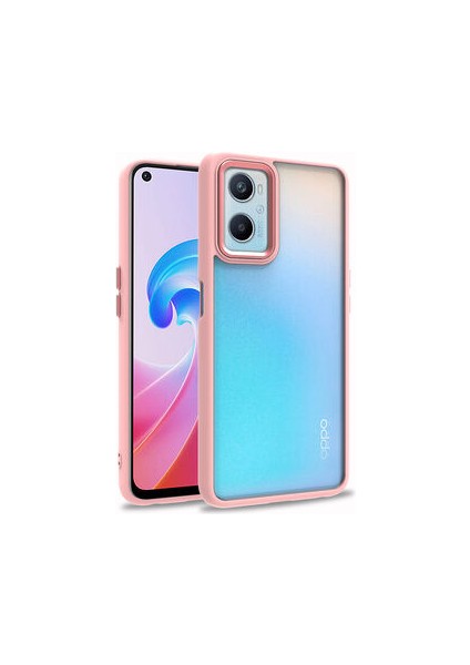 Oppo A96 4g Şık Görünümlü ve Arkası Şeffaf Flora Premium Kılıf