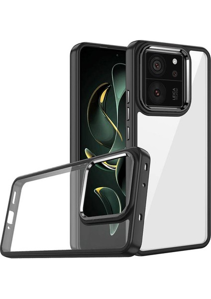 Xiaomi Mi 13T Pro Şık Görünümlü ve Arkası Şeffaf Flora Premium Kılıf