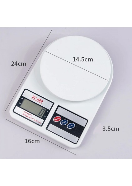 Sf 400 Dijital Mutfak Terazisi (7kg / 1gr) Hassas Tartı Kilo Ölçer