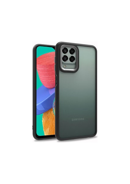 Samsung Galaxy M33 Şık Görünümlü ve Arkası Şeffaf Flora Premium Kılıf