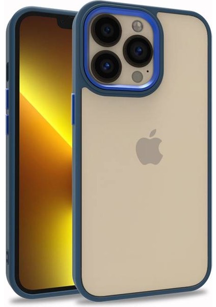 iPhone 13 Pro Şık Görünümlü ve Arkası Şeffaf Flora Premium Kılıf