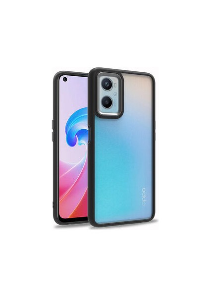 Oppo A96 4g Şık Görünümlü ve Arkası Şeffaf Flora Premium Kılıf