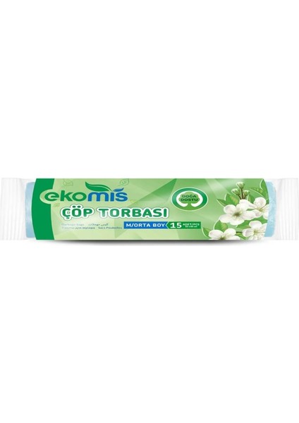 M Orta Boy 15'li Çöp Torbası x 12 Adet