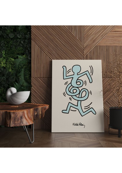 Pop Art Sanatsal Tablo Keith Haring Salon Dekorasyonu Kanvas Tablo Oda Dekorasyon Duvar Tablosu