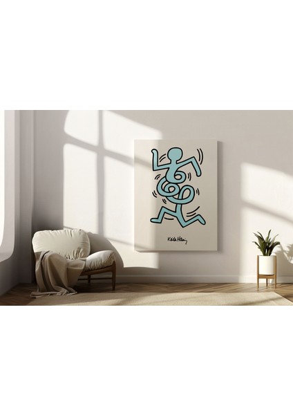 Pop Art Sanatsal Tablo Keith Haring Salon Dekorasyonu Kanvas Tablo Oda Dekorasyon Duvar Tablosu