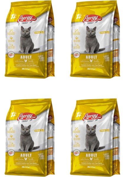 Tavuklu Yetişkin Kedi Maması 500 G - 4 Adet