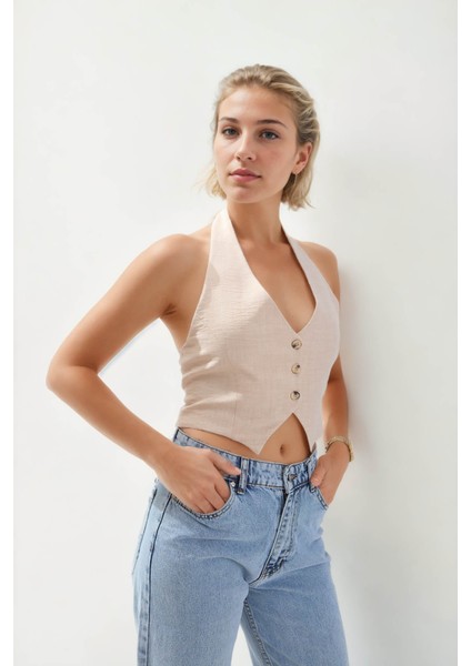 Boyundan Bağlamalı Yelek