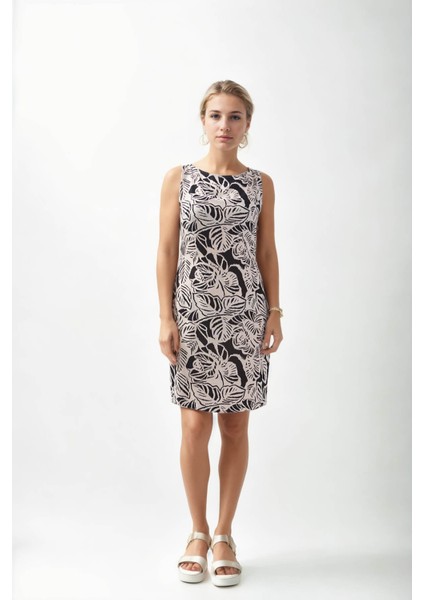 Yaprak Desen Sıfır Kol Elbise fiyatları