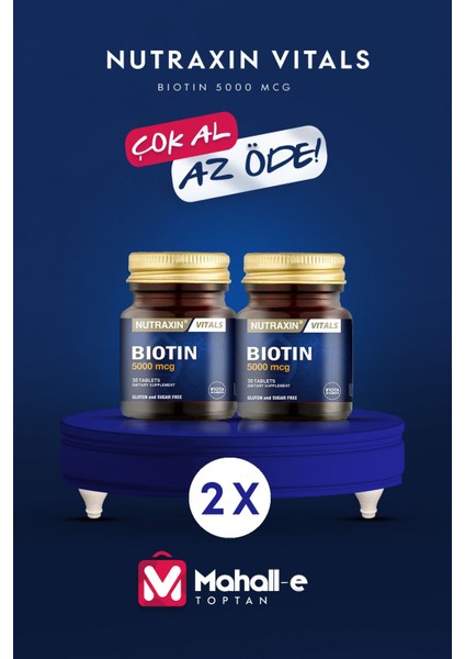 Biotin 5000 Mcg 30 Tablet 2'li fiyatları