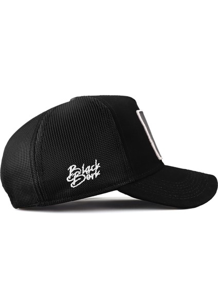 Blackbörk V1 Trucker M Harf - 2 Kod Logolu Siyah Şapka (Cap)