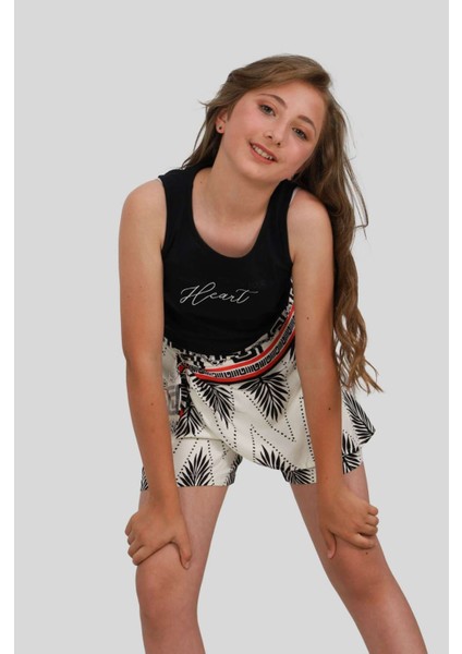 Nk 8-14 Yaş Sırt Detaylı Hitit Şort Etekli Kız Takım modelleri