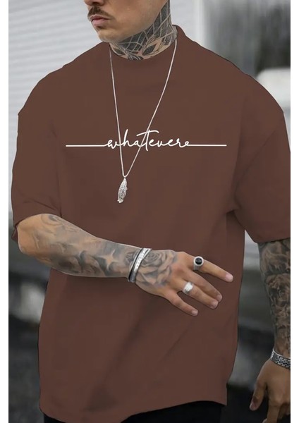Only Trendwear Erkek Whatever Baskılı Oversize Tshirt