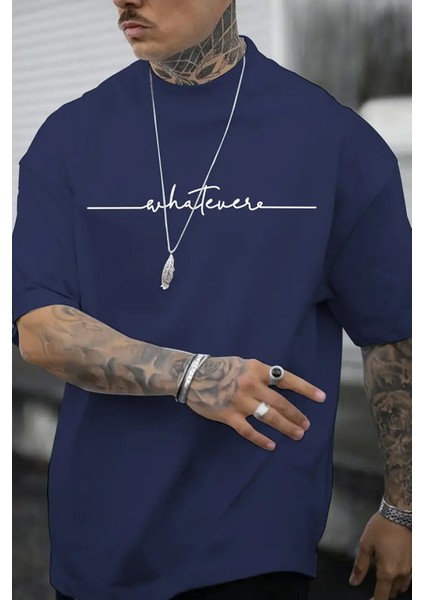 Only Trendwear Erkek Whatever Baskılı Oversize Tshirt