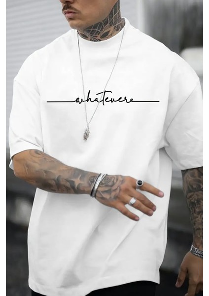 Only Trendwear Erkek Whatever Baskılı Oversize Tshirt