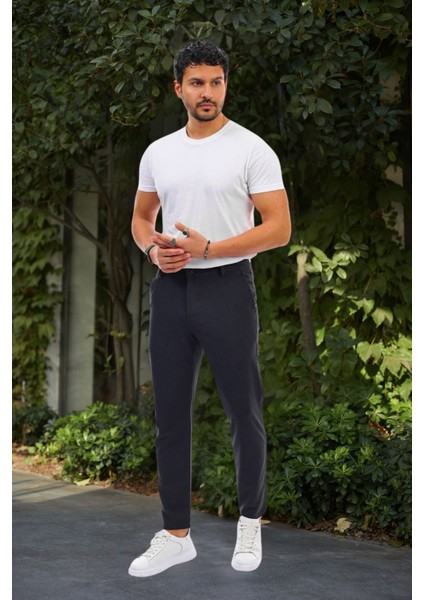 Erkek Dar Kesim Slim Fit Esnek Okul Pantolonu