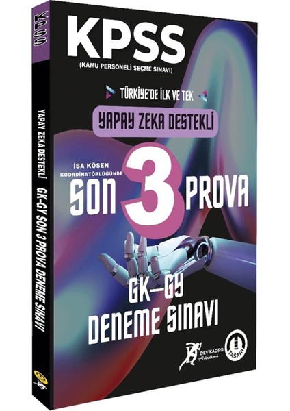 Tasarı Eğitim Yayınları Kpss Önlisans Yapay Zeka Destekli Son 3 Prova