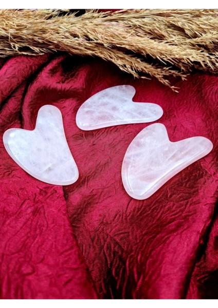 Sertifikalı Pembe Kuvars Taşı Doğal Taş Gua Sha Masaj Taşı fiyatları