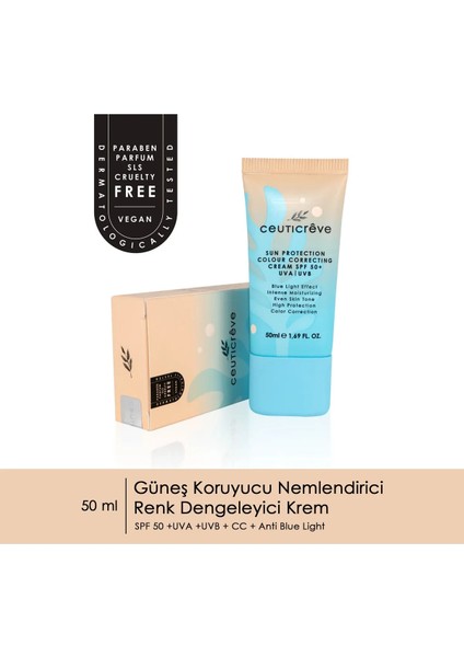 Güneş Koruyucu ve Nemlendirici Renk Dengeleyici Krem- Sun Protection Colour Correcting Cream 50 ml fiyatları