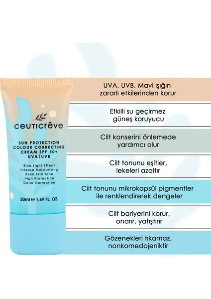 Güneş Koruyucu ve Nemlendirici Renk Dengeleyici Krem- Sun Protection Colour Correcting Cream 50 ml fırsatları
