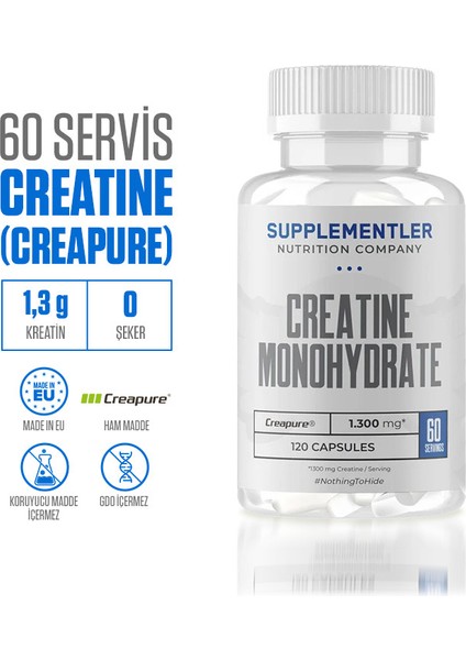 Creatine (Creapure®) 120 Kapsül