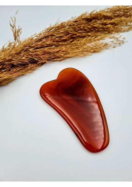 Sertifikalı Akik Taşı Doğal Taş Gua Sha Masaj Taşı