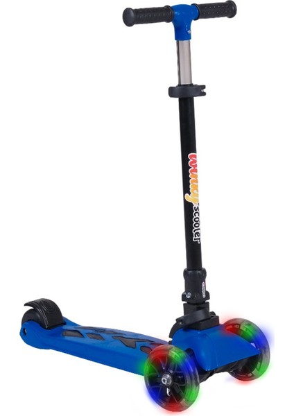 Scooter LED Işıklı 3tekerli Katlanabilir 5-9yaş 90KĞ Kapsiteli