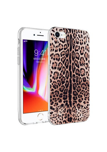 Apple iPhone 8 Transparan Desenli Şık Bella Premium Silikon Kılıf