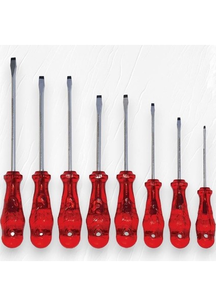 Düz Uçlu Tornavida Kraft Seri 8 Parça