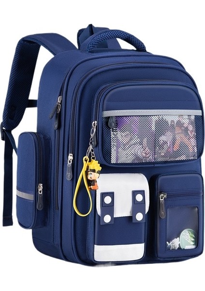 Naruto Çocuk Okul Çantası Erkek Ilkokul Öğrencileri 1-3-6 Sınıf Kızlar Omurga Koruma Sırt Çantası (Yurt Dışından)