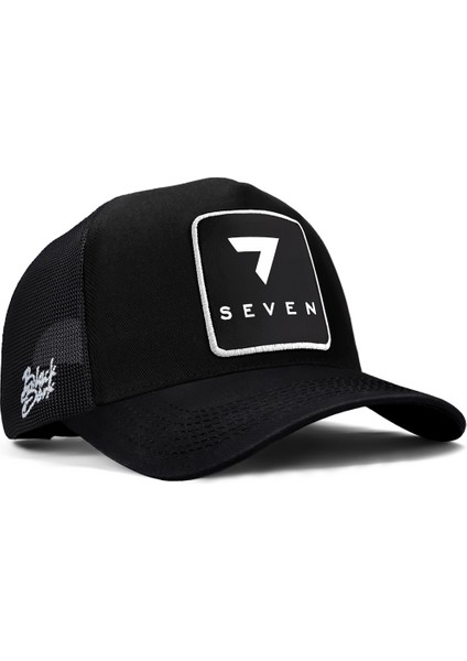 V1 Trucker 7 Numara - 5sb Kod Logolu Siyah Şapka (Cap)