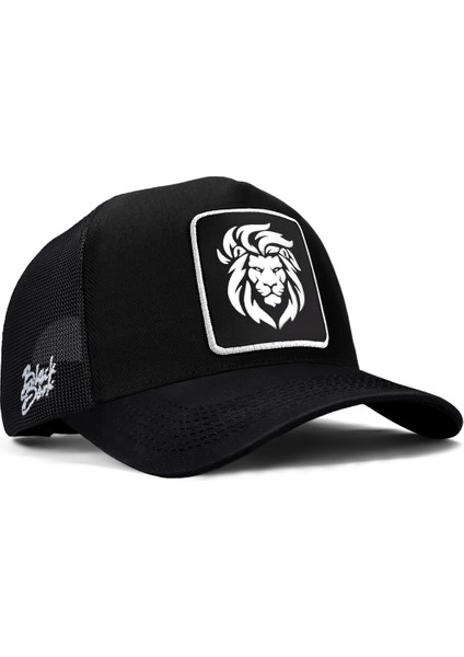 V1 Trucker Aslan - 9bs Kod Logolu Siyah Şapka (Cap)